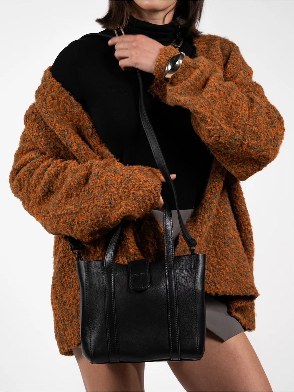 Lyndon pebbled leather shoulder bag